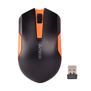 A4TECH G3-200/200N Black & Orange Wireless Mouse