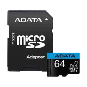 Adata 64GB Micro SD Class-10 Memory Card with Adapter #AUSDX64GUICL10A1-RA1