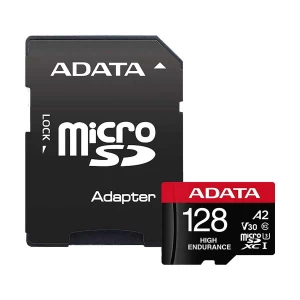 Adata High Endurance 128GB MicroSDXC/SDHC UHS-I Class 10 V30 A2 Memory Card with Adapter #AUSDX128GUI3V30SHA2-RA1