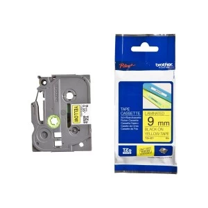 Brother TZE-621 (9mm X 8M) Black on Yellow Tape Cartridge