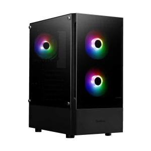Gamdias Talos E3 ARGB Mid Tower Black ATX Gaming Desktop Casing