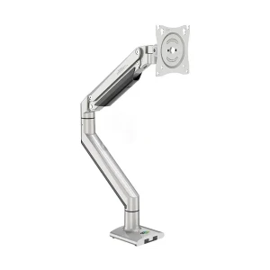 Kaloc KLC-DS150 17-35 inch Silver Adjustable Single Arm Monitor Desktop Mount Stand