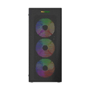 MaxGreen PS195-15 ARGB Mid Tower Black ATX Gaming Desktop Casing