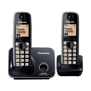 Panasonic KX-TG3712BX Digital Cordless Black Phone Set (2 Handsets)