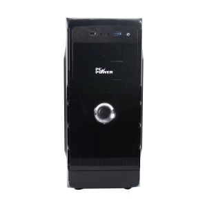 PC Power 180B Mid Tower Black Desktop Casing with Standard PSU