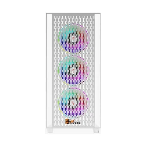 PC Power Flow White Light Mesh Mid Tower White ATX Gaming Desktop Case #PP-GS2401-WH