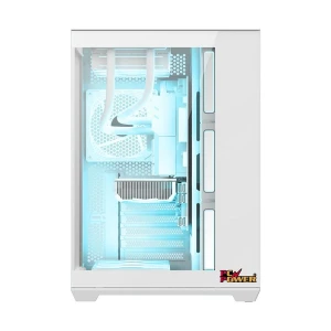 PC Power Iceberg Stealth Mid Tower White ATX Gaming Desktop Casing #PP-GS605 WH