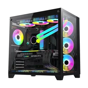 PC Power ICEBERG V2 Mid Tower Black ATX Gaming Desktop Casing #PP-H40 BK