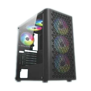 PC Power Trinity Mesh Black Mid Tower ATX Gaming Desktop Casing #PP-GS2407 BK