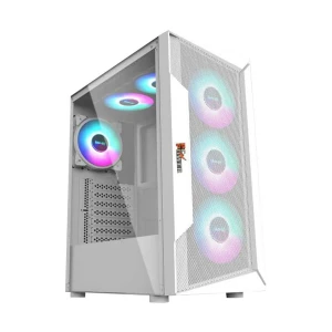 PC Power VOX Mesh Mid Tower White ATX Gaming Desktop Casing #PG-200