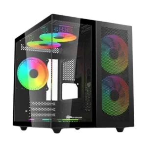 Revenger Duo Dynamic Mini Tower Black Micro-ATX Gaming Desktop Casing