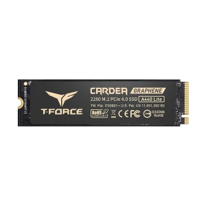 Team T-Force A440 Lite 512GB M.2 2280 PCIe Gen4x4 NVMe Internal SSD with Graphene Sticker Heatsink #TM8FFQ512G0C129