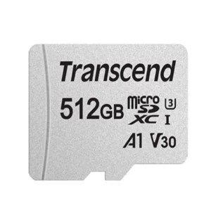 Transcend microSDXC/SDHC 300S 512GB Micro SD UHS-I U3, V30 Memory Card with Adapter # TS512GUSD300S-A