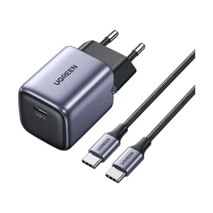 Ugreen Nexode CD319 (25257) USB-C 30W GaN Space Gray Charger With Type-C Cable