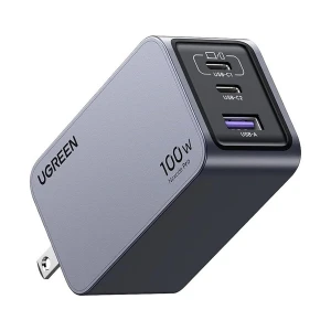Ugreen Nexode Pro X757 (25873) USB & Dual USB-C 100W GaN Space Gray Charger / Charging Adapter #25873 (2 Pin, US)