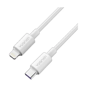 Yuanxin X-KC805 USB Type-C Male to Lightning Male, 1 Meter, White Data & Charging Cable #X-KC805