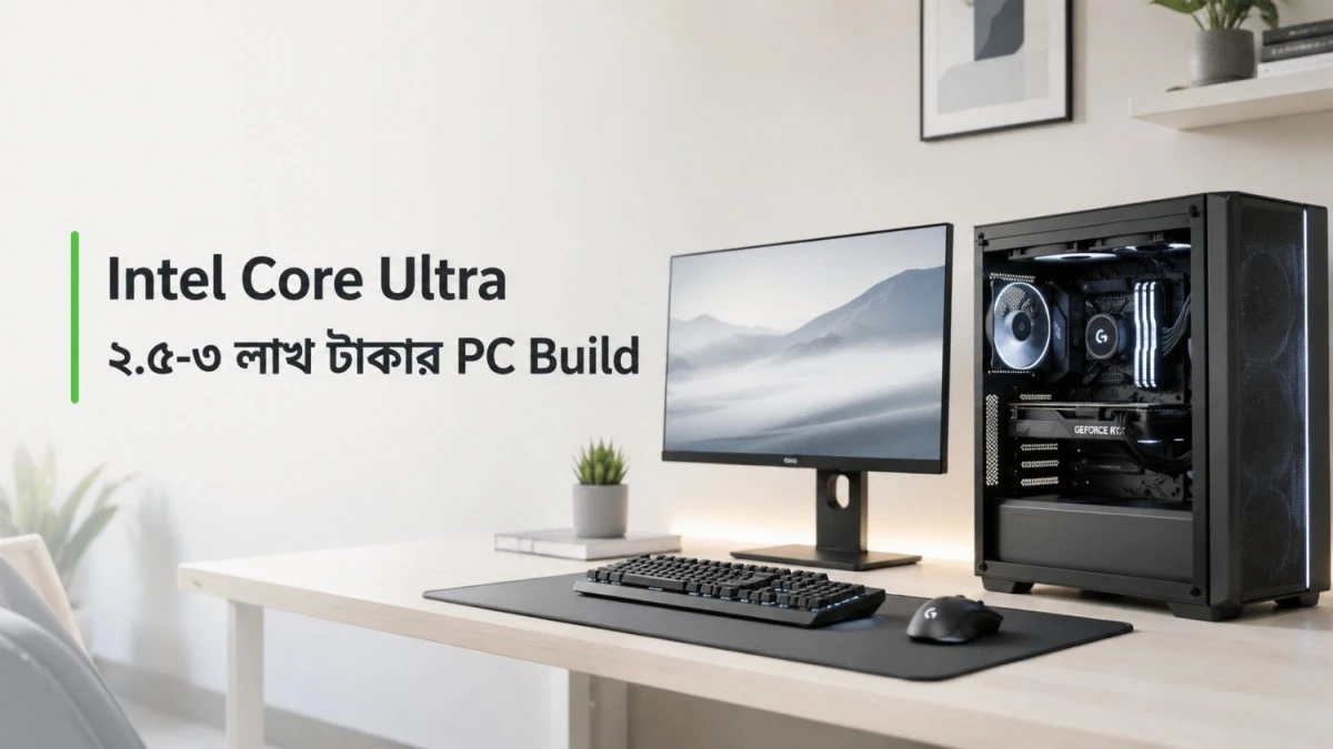 Intel Core Ultra দিয়ে ২ লাখ ৫০ হাজার থেকে ৩ লাখ টাকার পিসি বিল্ড