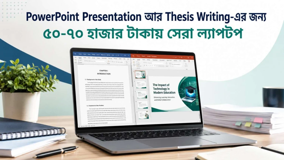PowerPoint Presentation আর Thesis Writing এর জন্য ৫০-৭০k বাজেটে কোন ল্যাপটপ নেবেন?