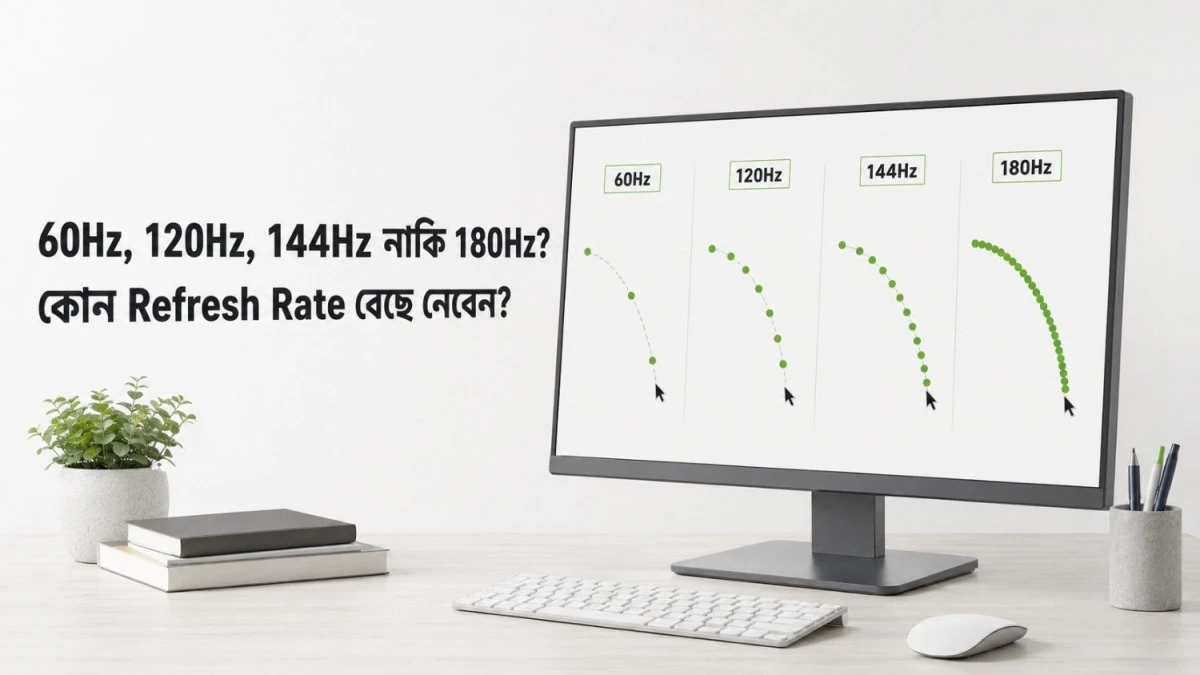 60Hz, 120Hz, 144Hz নাকি 180Hz - কোন Refresh Rate বেছে নেবেন?