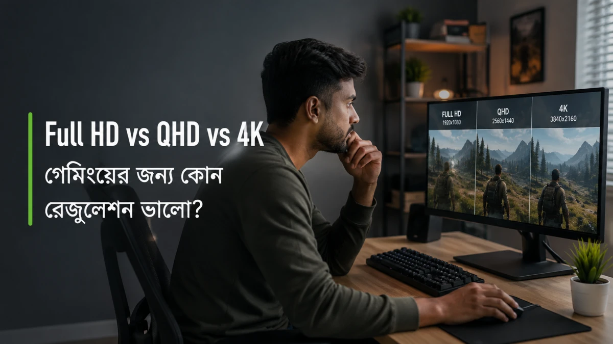 Full HD vs QHD vs 4K: গেমিংয়ের জন্য কোন রেজুলেশন ভালো?