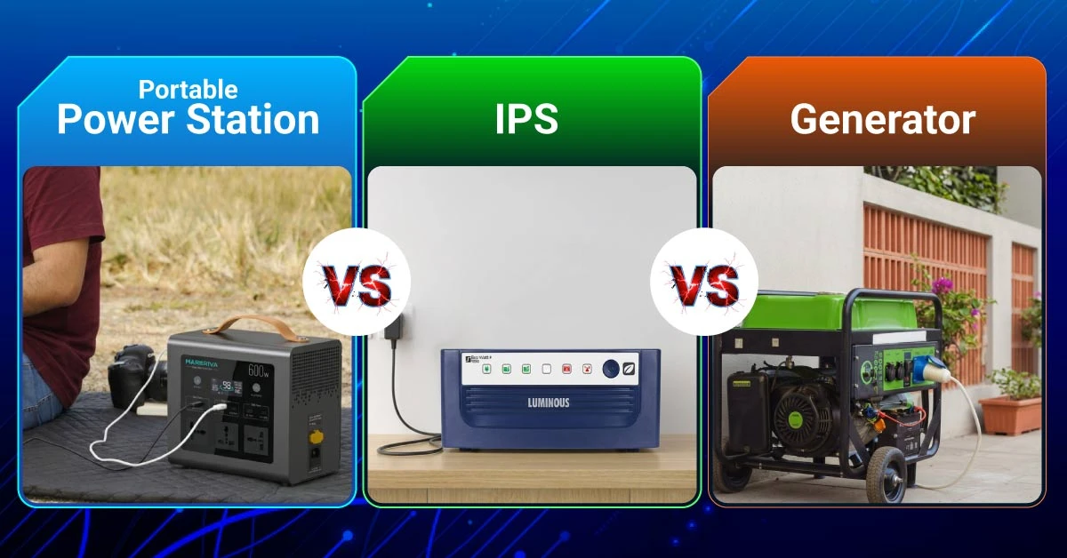 Portable Power Station vs IPS vs Generator: Best Backup for Home & Office
