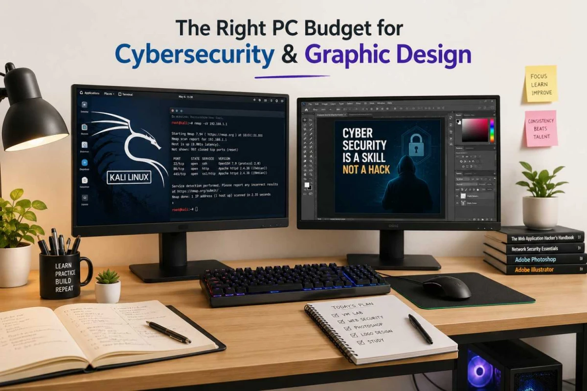 Cyber Security আর Graphics Design শিখতে কম্পিউটার বা ল্যাপটপ বাজেট কত লাগতে পারে?