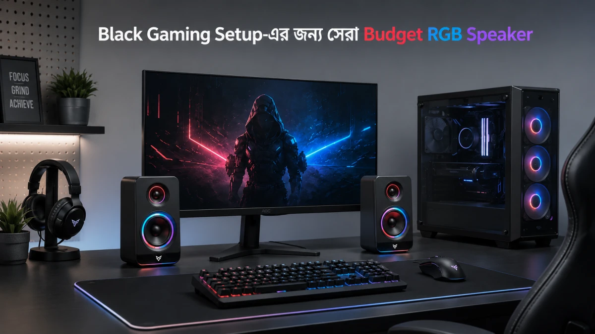 Black Gaming PC Setup এর জন্য Budget RGB Speaker: কোনটা নেবেন?