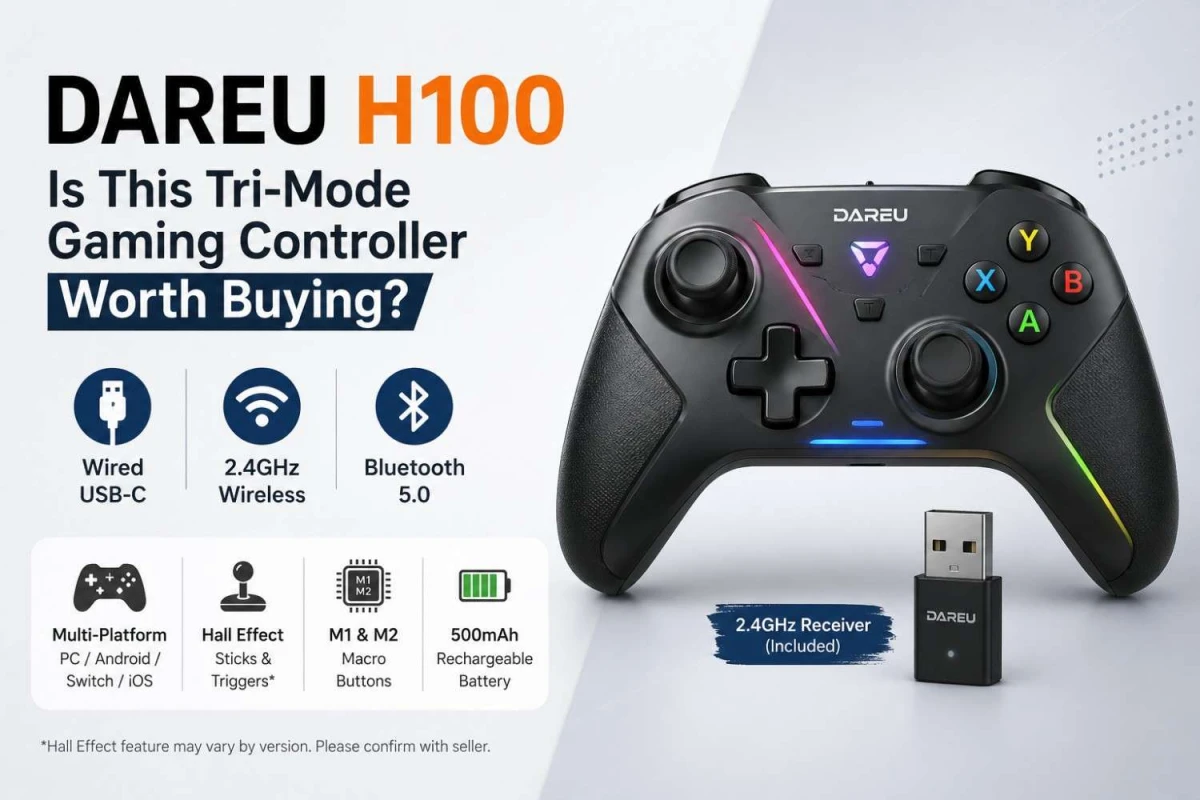 DAREU H100 Review: Is This Tri-Mode Gaming Controller Worth Buying?