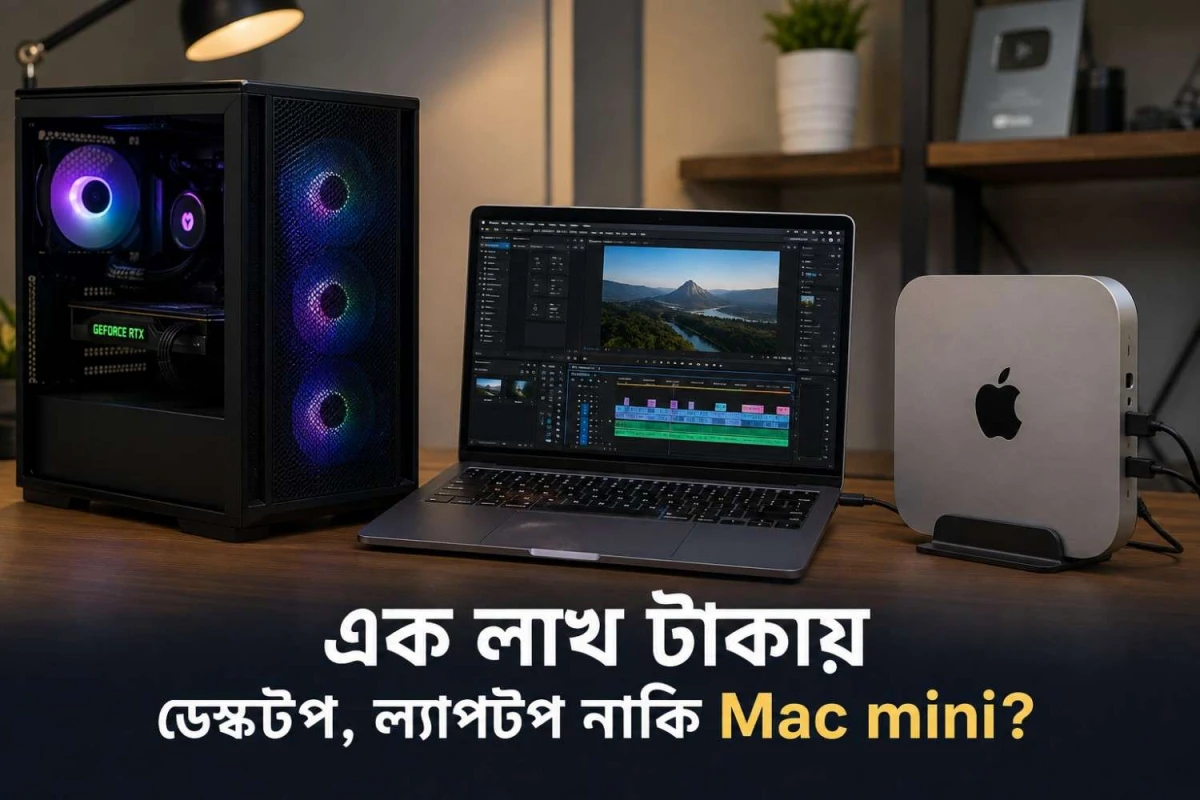 ভিডিও এডিটিংয়ের জন্য এক লাখ টাকায় ডেস্কটপ, ল্যাপটপ নাকি Mac mini?