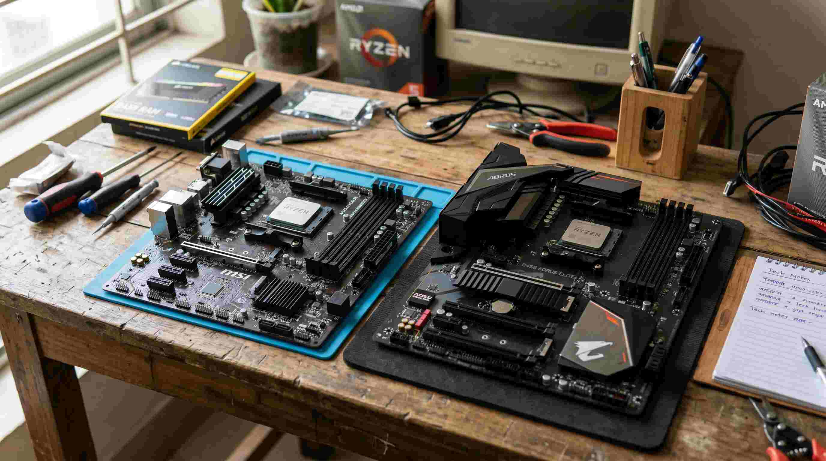 MSI এর B450 মাদারবোর্ড ভালো হবে নাকি Gigabyte এর B450?