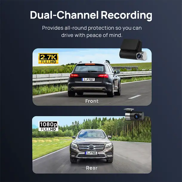 70Mai A500s Dash Cam Pro 2.7k QHD Black Dash Camera