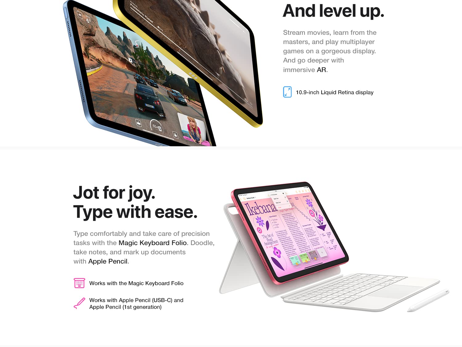 Apple iPad (2022) 10th Gen 64GB ROM 10.9 Inch Retina Display Yellow Tablet