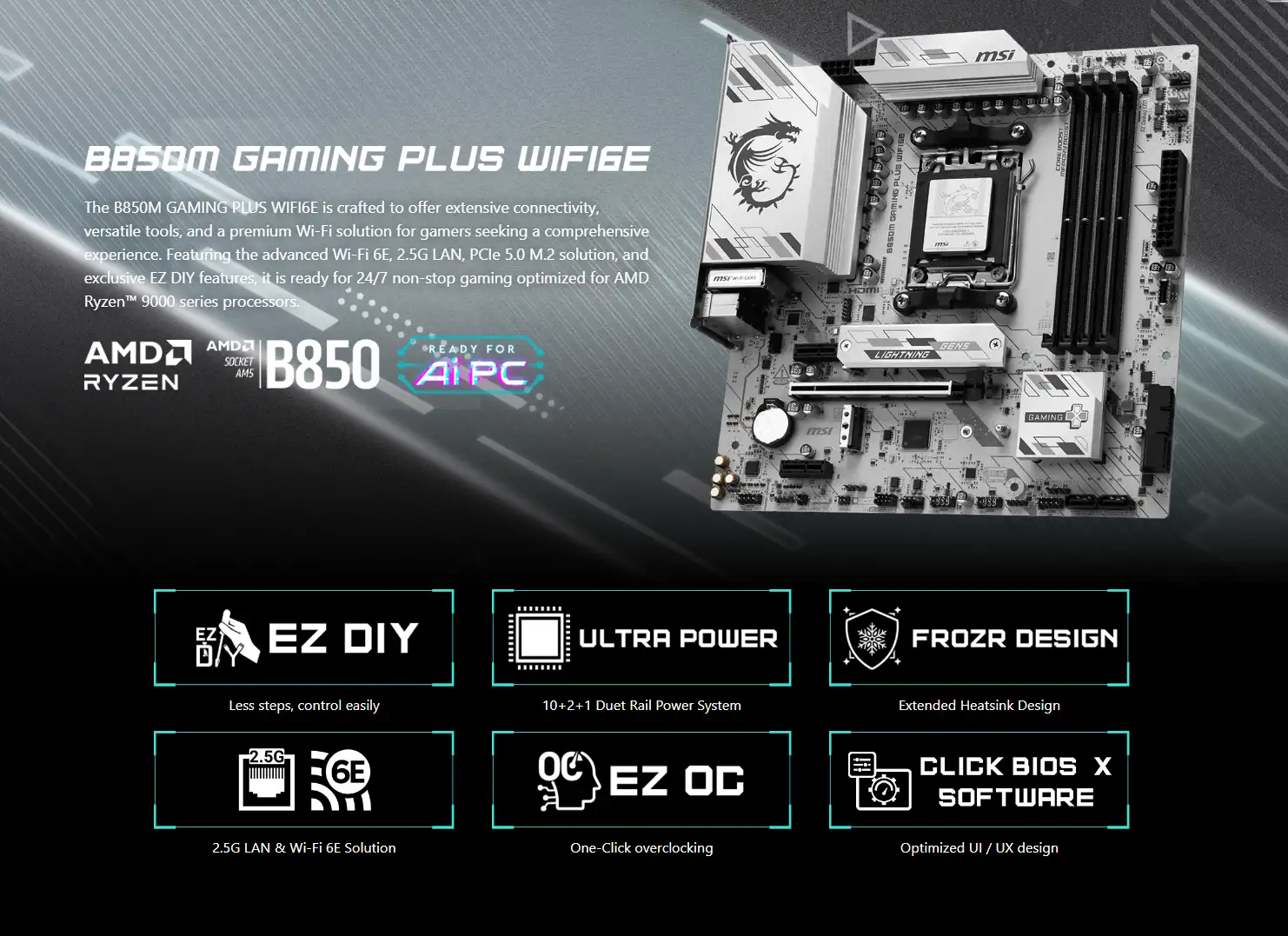 MSI B850M GAMING PLUS (Wi-Fi 6E) Motherboard Price in BD