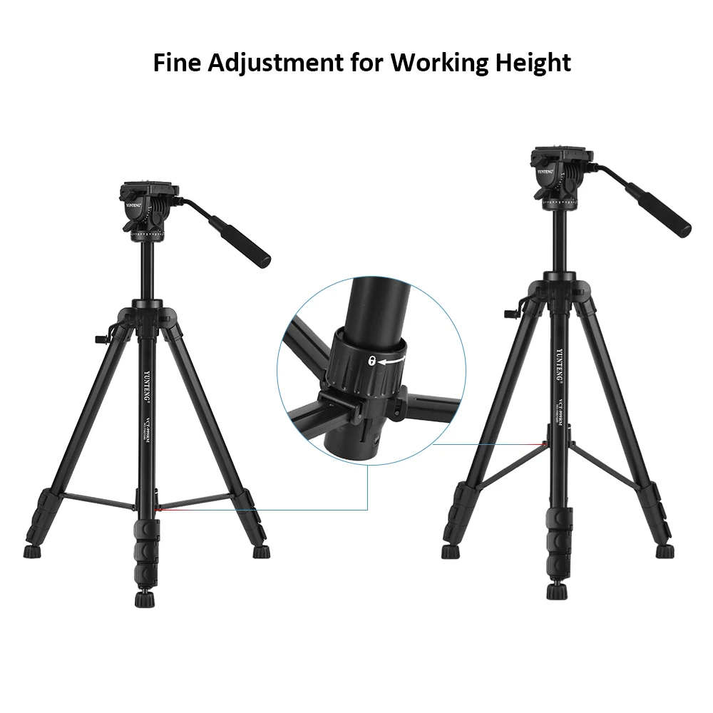 YUNTENG VCT-999RM: Professional Aluminum Tripod