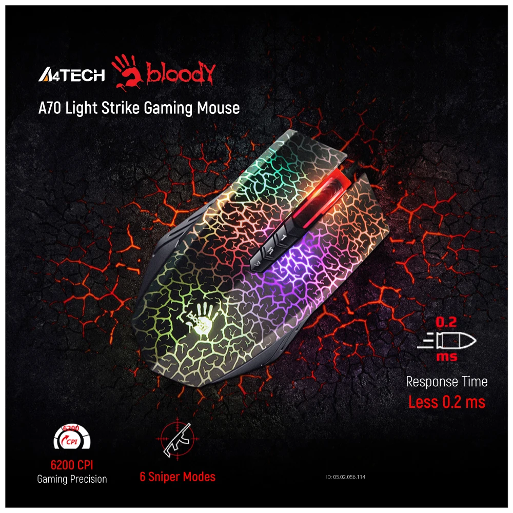 A4TECH Bloody A70 Light Strike RGB Mouse Price in BD