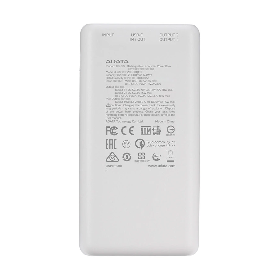 ADATA Adata P20000QCD Power Bank in BD