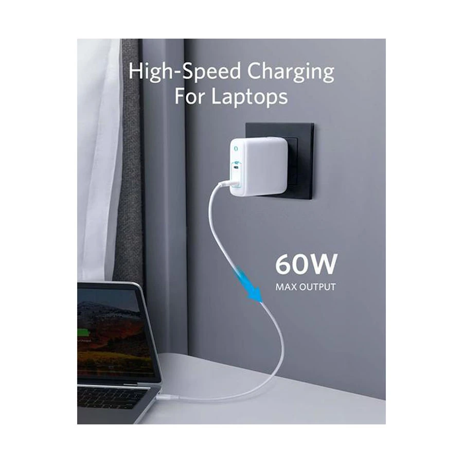 Anker PowerPort Atom III Duo 60W Wall Charger in BD