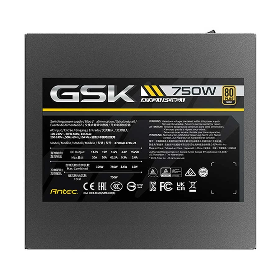 Antec GSK ATX3.1 Power Supply specifications