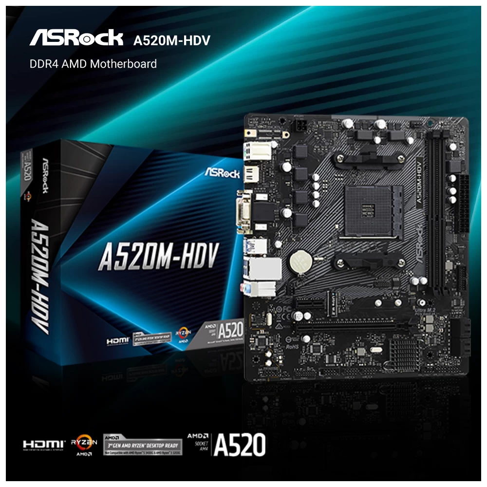ASRock A520M-HDV Motherboard specifications