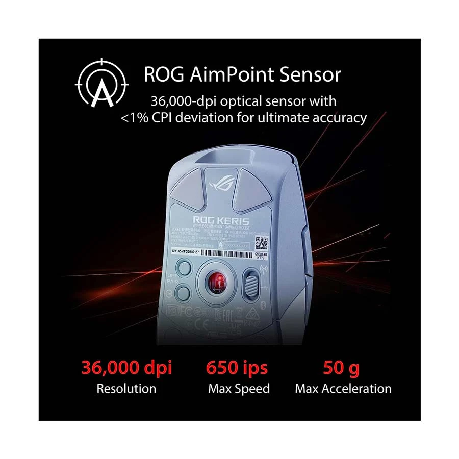 Asus ROG Keris Wireless AimPoint Mouse specifications