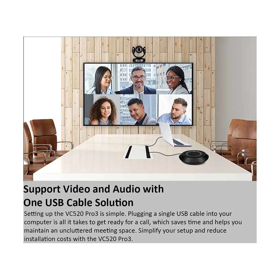 Aver VC520 Pro3 & Expansion Speaker-Mic Combo Webcam Price in BD