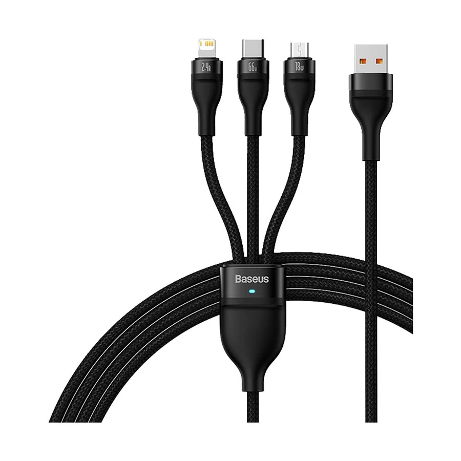 Baseus CASS040001 Flash Series II USB Male to Micro USB, Lightning & Type-C Cable / Converter / HUB Price in Bangladesh