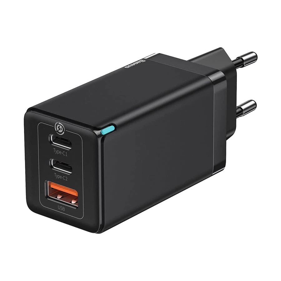 Baseus CCGAN-B01 GaN QC USB & Dual Type-C Wall Charger Wall Charger in BD