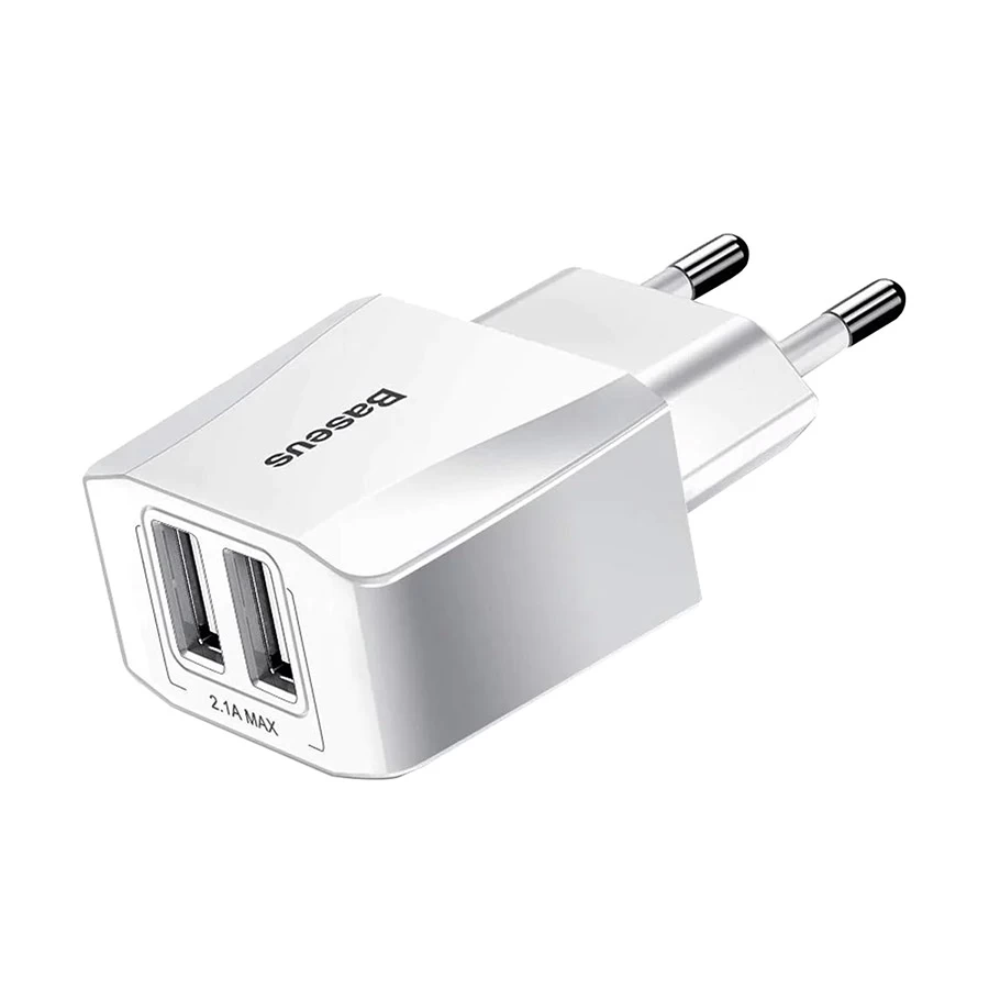 Baseus CCALL-MN02 Mini Dual USB Charger Wall Charger Price in Bangladesh