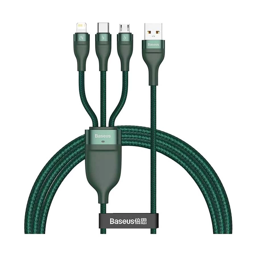Baseus CA1T3-06 USB Male to Micro USB, Lightning & Type-C USB Cable