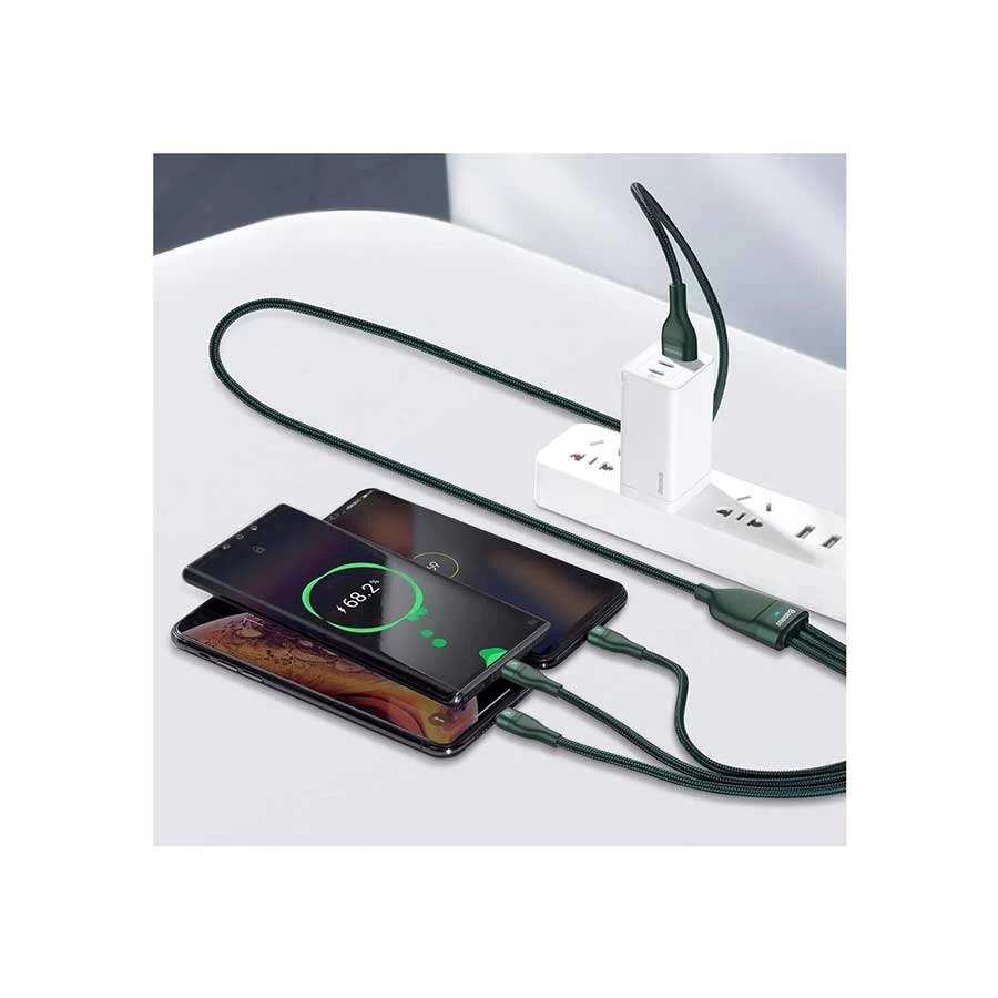 Baseus CA1T3-06 USB Male to Micro USB, Lightning & Type-C USB Cable in BD