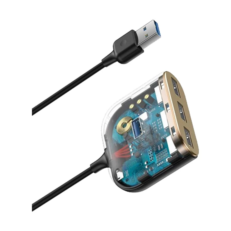 Baseus CAHUB-AY01 USB Male to Tri 2.0 & 3.0 Female USB HUB Price in Bangladesh