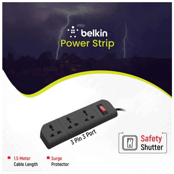 Belkin F9E300zb1.5MGRY Power Strip in BD