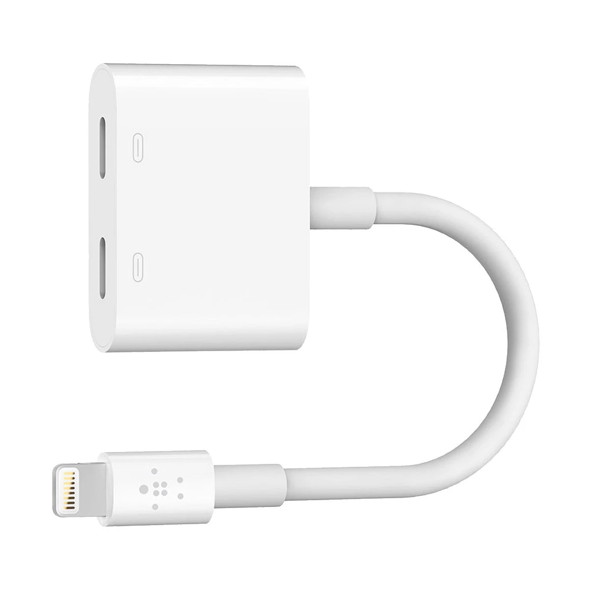 Belkin F8J198btWHT Lightning Male to Dual Female Lightning Converter