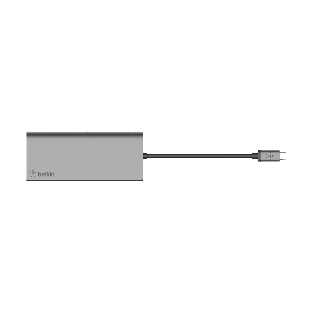 Belkin F4U092btSGY Type-C Male to HDMI, Dual USB, LAN, & SD Card Female Type-C Converter in BD